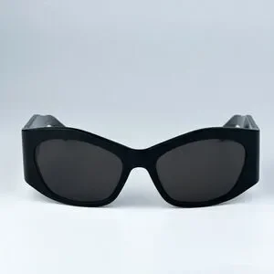 NEW Balenciaga BB0329S 003 Black Grey Geometric Unisex Sunglasses BB 0329S