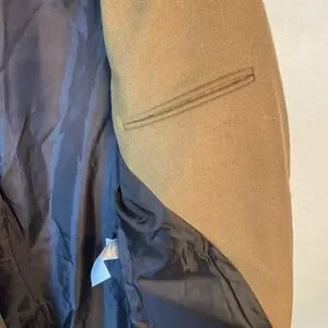 New Banana Republic Men's Medium Top Coat Camel Classic Wool Academia Old Money