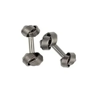 NEW Black Brass Knot Cuff Links