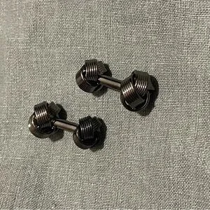 NEW Black Brass Knot Cuff Links