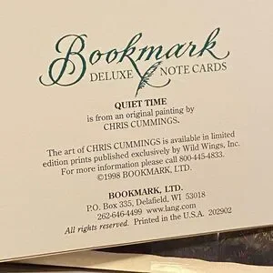 New Bookmark Notecards Quiet Time Horses Cummings