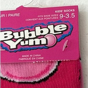 New Bubble Yum Bubble Gum Socks Graphic Novelty Gift Funny Kids Socks