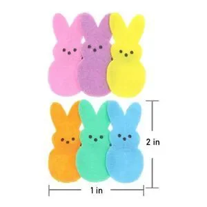 New Bundle Of 2 Peeps Easter Colorful Bunny Hair Clips Hair Accessories