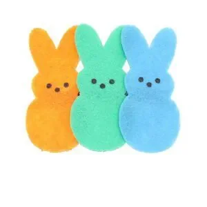 New Bundle Of 2 Peeps Easter Colorful Bunny Hair Clips Hair Accessories