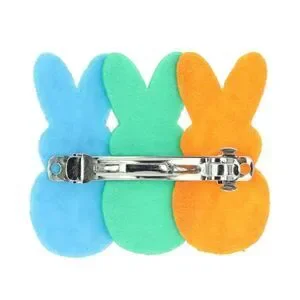 New Bundle Of 2 Peeps Easter Colorful Bunny Hair Clips Hair Accessories