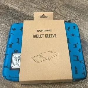 New Burton Tablet Sleeve Case Blue Wallpaper Tribal Animal Print 9.5” x 7.75”