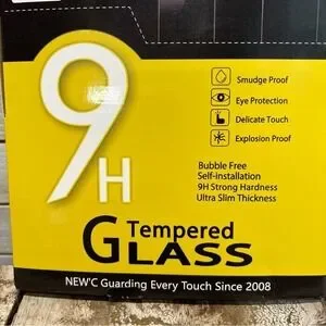NEW'C Tempered Glass 9H Screen Protector Anti-Fingerprint Smudge Proof