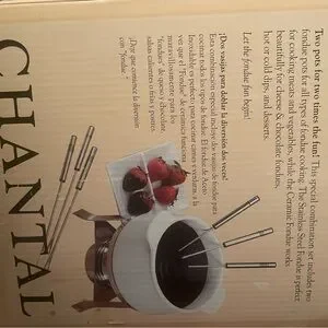 NEW Chantal Fondue Combo Set Includes 2 Fondue Pots