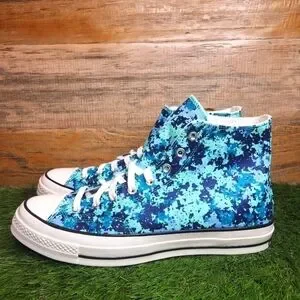 New Converse Chuck 70 Hi 'Digi Camo- Green Glow' 170381c Sz 12.0