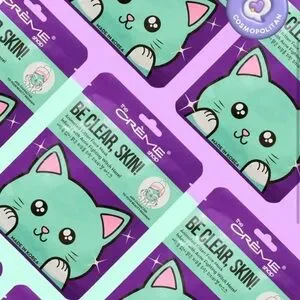 New Crème Be Clear Skin Animated Kitten Face Mask - Acne-Fighting Witch Hazel