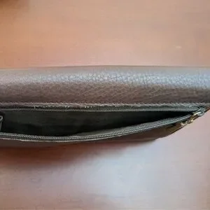 NEW Dockers Trifold Wallet Montana Brown Pebbled Leather EXCELLENT Condition