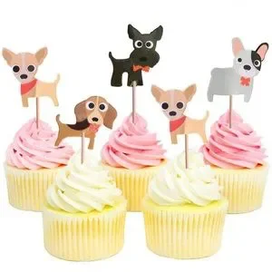 New Dog Cake Toppers Decorations Kids Party