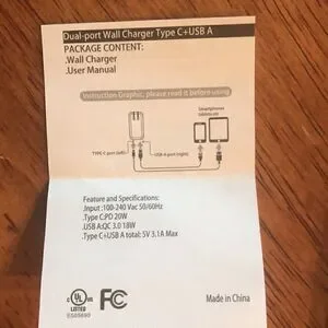 NEW Elexlinco Dual Port Wall Charger
