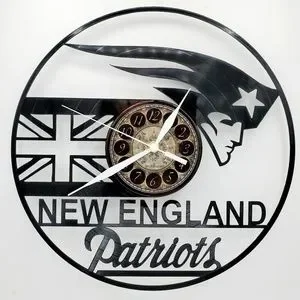 NEW ENGLAND PATRIOTS vinyl record clock