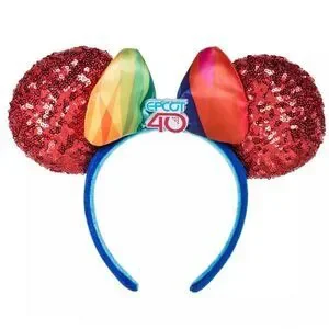 NEW EPCOT 40th Anniversary Disney Parks Sequined Ears Headband NWT Ships NOW