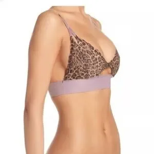 New Free People Leopard Print Bralette