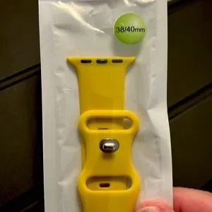 NEW Generic Apple Watch Yellow Silicone Band 38/40mm Width