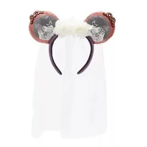 NEW Ghost Bride Ears with Veil Headband The Haunted Mansion NWT Disney Minnie
