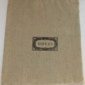 New Gucci Tan Canvas Dust Bag 11" (H) X 8.5" (W)