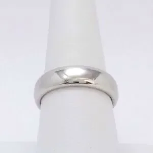 New Gun Metal Sterling Silver Court Thin Polished Classic 6mm Wedding Ring