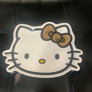 New Hello Kitty In Gold Metallic Bow Jewelry Trinket Tray Dish By Sanrio