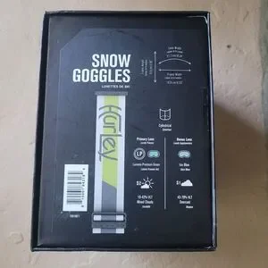 NEW Hurley Visage Premium Snow Goggles With Carrying Case