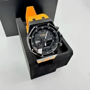 NEW In Box Casio G-Shock Ga-2100 Gen 5 Casioak Mod Orange Strap Mens OS