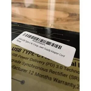 New In Box: USB Type-C Professional Laptop Charger QBOH65 For Dell Or Mac Laptop