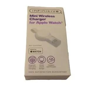 NEW Infinitive Mini Wireless Charger For Apple Watch 1/2/3/4/5/6/SE White - NIP