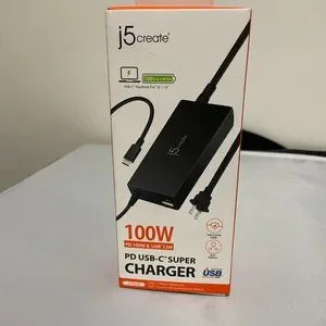 New j5create JUP2290 100W PD USB-C Super Charger for Laptop Notebook Tablet