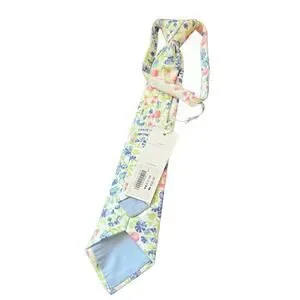 New Janie And Jack Boys White Ditsy Floral Tie Size 2-5