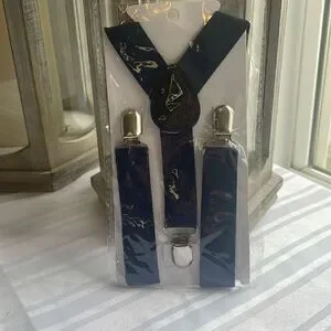 New Kids Navy Adjustable Suspenders - NIP