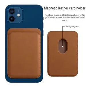 NEW Leather Phone Magnetic Card Wallet Apple Compatible - Multiple Colors Avail