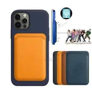 NEW Leather Phone Magnetic Card Wallet Apple Compatible - Multiple Colors Avail