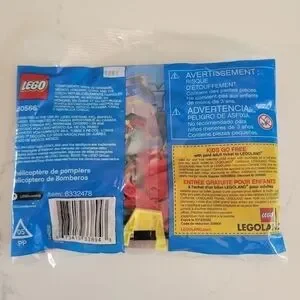 New LEGO City Fire Helicopter 30566 40 Pieces Age 5+ Red Yellow Pilot Minifigure