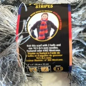 New Lion Brand Fun Fur Stripes Fun Fur Prints And Fun Fur Eyelash Yarn-4 Skeins