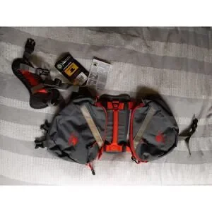 NEW Mountainsmith K9 Pack Small Dog Hiking Backpack Saddlebag Gray Orange NWT