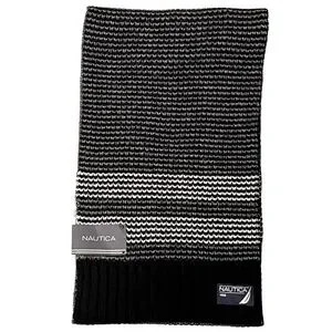 NEW Nautica Men’s Striped Wool Blend Scarf