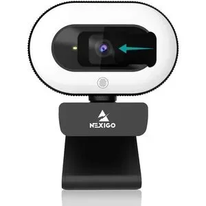 NEW NEXIGO Black White Ring Light Auto Focus Microphone Video Camera WebCam