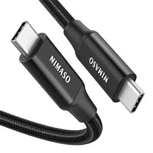 NEW NIMASON Black Apple Compatible USB C To USB Charging Data Transfer Cable Box