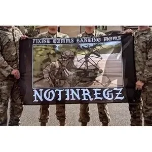 NEW - Notinregz - Fixin Comms Flag - 3'x5'