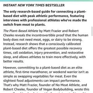 NEW NY Best Seller Plant Based Athlete book