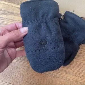 NEW Obermeyer Finley Fleece Mitten Unisex Black Medium NWT