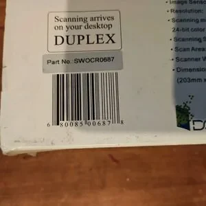 NEW OPEN BOX DOCKETPORT DP687 Duplex Card Scanner 680085006878 Damaged Box