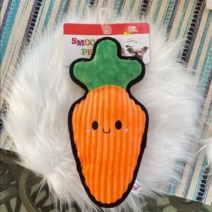 New Orange and Green Carrot Dog Toy