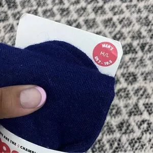 New Pacas Men’s Wool Crew Socks In Navy Blue Size M/L