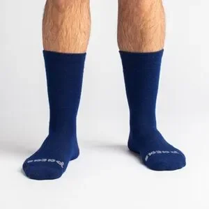 New Pacas Men’s Wool Crew Socks in Navy Blue Size M/L