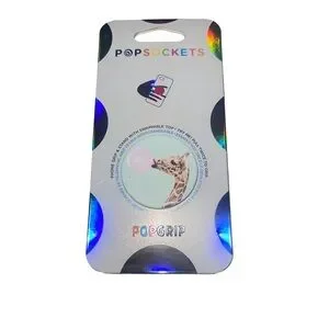 NEW PopSocket PopGrip - Giraffe with Bubblegum phone grip and stand Swap Styles