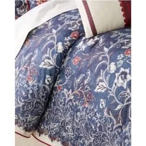 NEW Ralph Lauren Home Mirabelle King Duvet Cover Indigo Blue Cotton $425