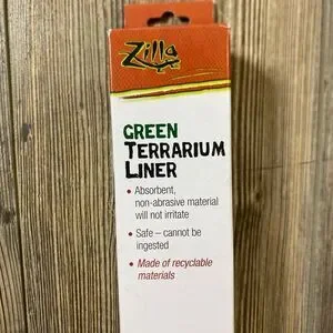 NEW- Reptile Zilla Green Terrarium Liner (10 Gallon Tanks - (9.75"L X 19.75"W)
